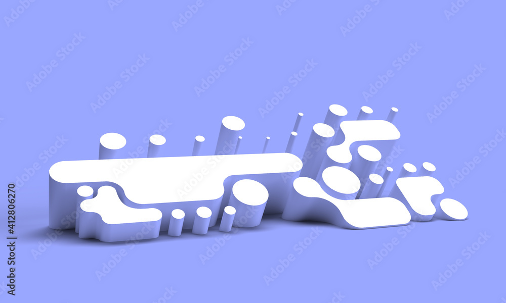 Aufkleber abstract 3d rendering of geometric halftone background. 3d concept illustration.