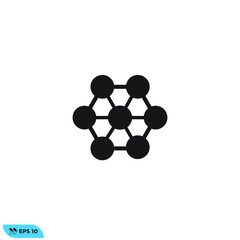 Icon vector graphic of molecule 