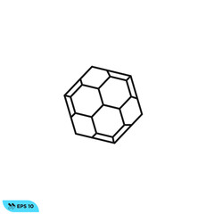 Fototapeta premium Icon vector graphic of molecule 
