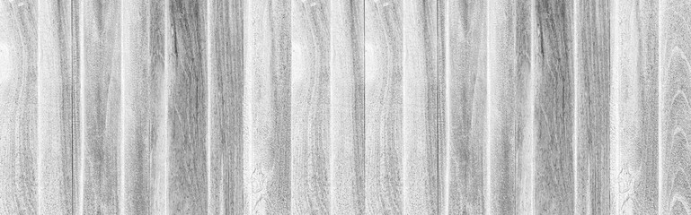 Panorama of Old white vintage wooden wall pattern and seamless background