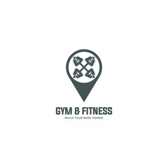 Fototapeta premium Gym Fitness Logo Icon 