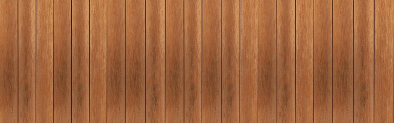 Fototapeta premium Panorama of Old brown vintage wooden wall pattern and seamless background