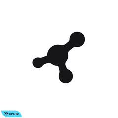 Icon vector graphic of molecule 