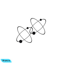 Icon vector graphic of molecule 