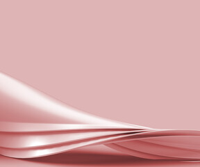 3D rendering abstract background with waves. Creative Architectural Concept.