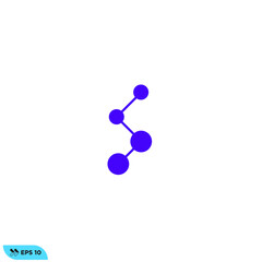 Icon vector graphic of molecule 