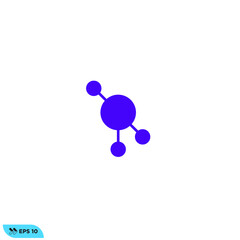 Icon vector graphic of molecule 