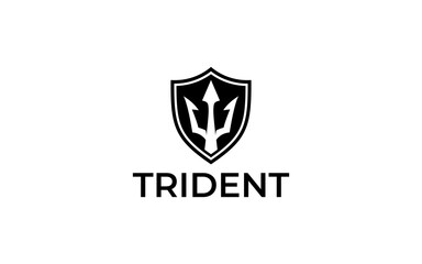 Trident vector element on a white background