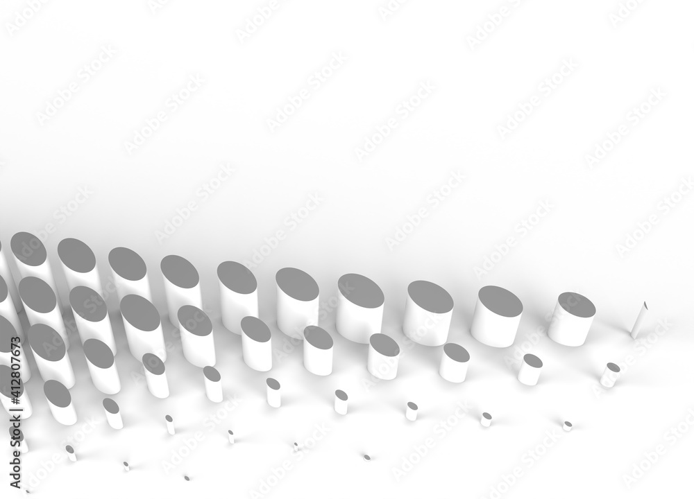 Poster abstract 3d rendering of geometric halftone background. 3d concept illustration.