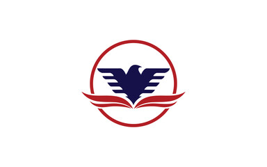 Obraz premium American eagle patriotic logo emblem template