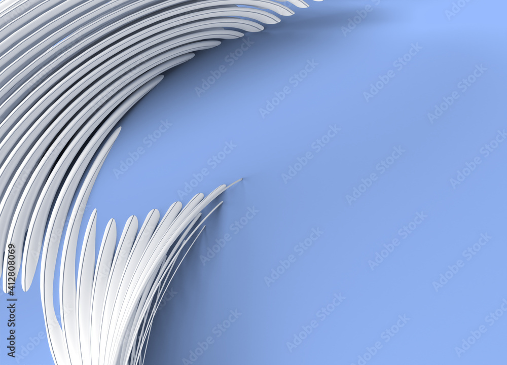 Aufkleber 3d rendering abstract background with waves. creative architectural concept.