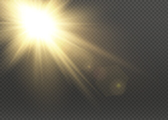 White glowing light explodes on a transparent background. Sparkling magical dust particles. Bright Star.