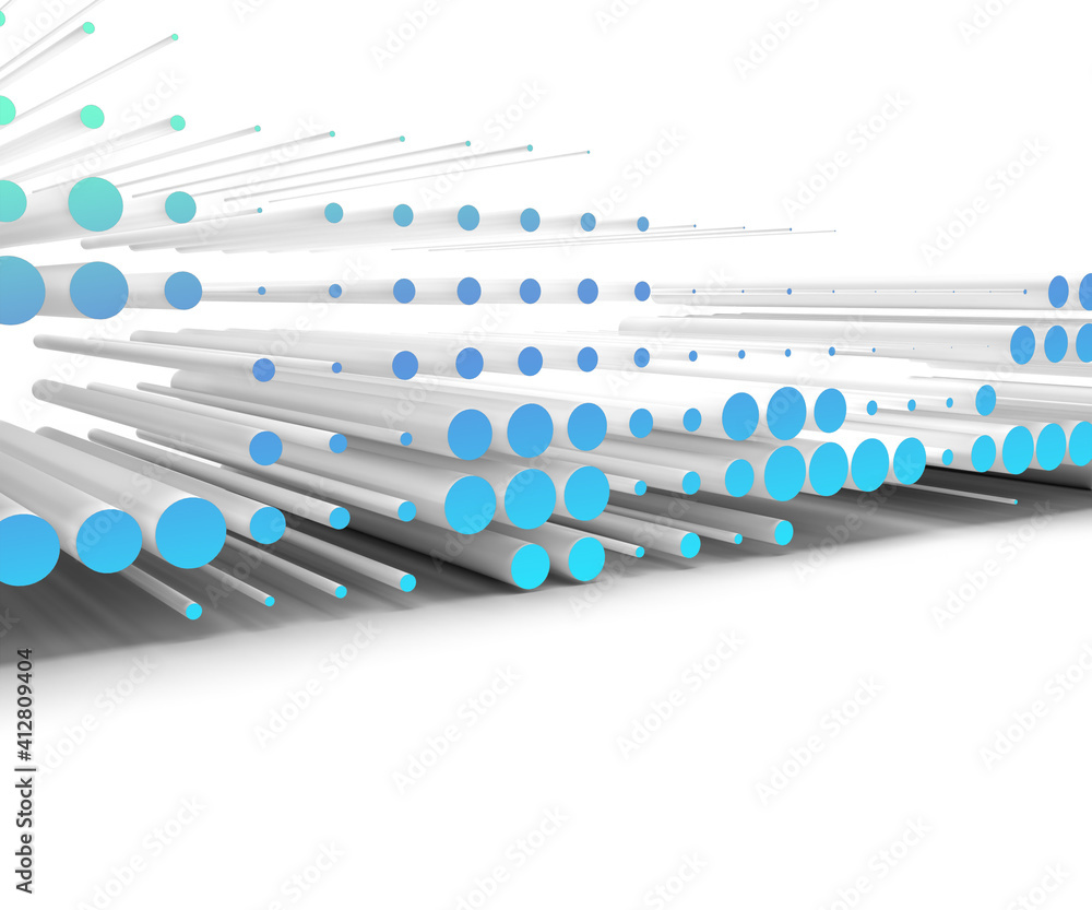Poster 3d rendering abstract background with waves. creative architectural concept.