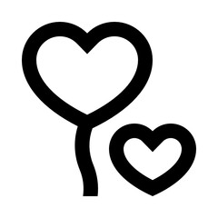 Heart-shaped air ballons