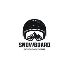 Snowboarding Club Flat Vector Icon 