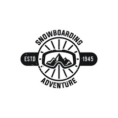 Obraz premium Snowboarding Club Flat Vector Icon 