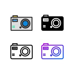 Camera icon pack, vector eps 10
