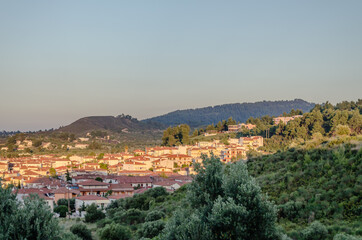 Panorama of Pefkochori in Greece 