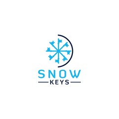 Snow Keys Logo Design Vector