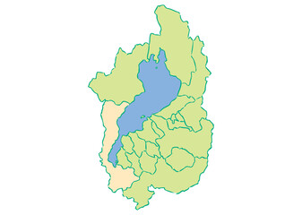 滋賀県	大津市　都道府県別・行政区域マップ