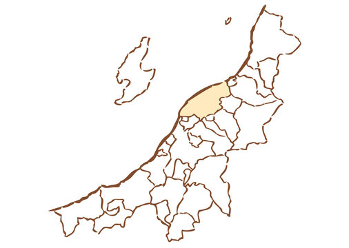 新潟県	新潟市　都道府県別・行政区域マップ