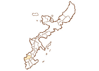 沖縄県	那覇市　都道府県別・行政区域マップ