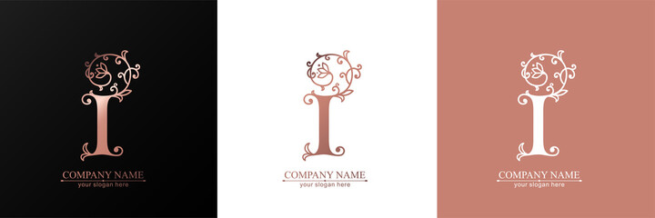 Premium Vector I logo. Monnogram, lettering. Personal logo or sign for branding an elite company.