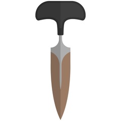 Self-defense bonder knife isolated on white background