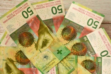 Swiss money, 50 franc notes