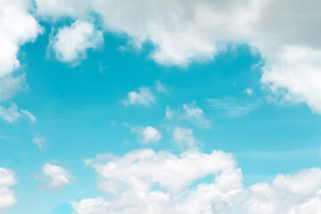 Naklejka na ściany i meble Clouds sky bright blue and space background