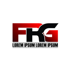 FRG letter monogram logo design vector