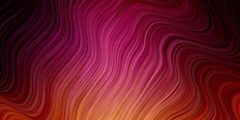 Obraz premium Light Pink, Yellow vector background with curved lines.