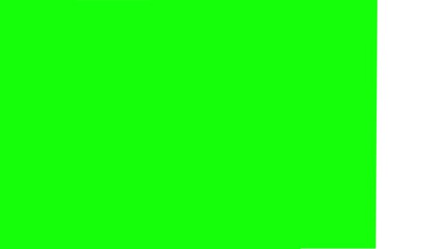 Action animation of filling the screen by Roller painter, paintbrush (4K,MP4) / Green background for transparent use.