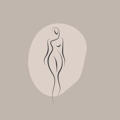 woman silhouette icon vector logo design