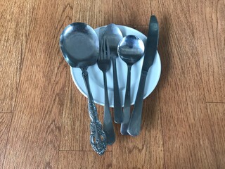 fork and spoon of cutlery 
