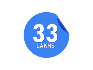 33 Lakhs texts on the blue sticker