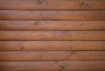 background of rounded varnished boards 