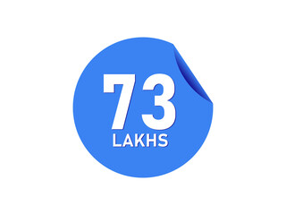 73 Lakhs texts on the blue sticker