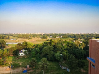 Fototapeta na wymiar beautiful natural landscape small city in dhaka