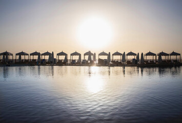 Fototapeta premium Sunrise over the Red Sea in Sharm El Sheikh
