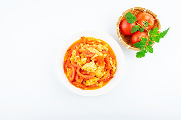 Nutritious and delicious tomato scrambled eggs