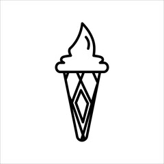 Ice Cream Icon Design Vector Template