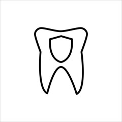 Dental Cavity Tooth Icon Design Vector