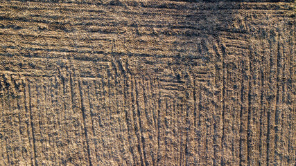 Arial view geometric farming fields. High quality photo