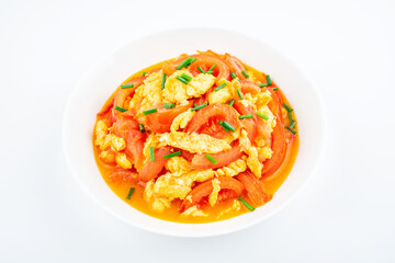 Nutritious and delicious tomato scrambled eggs