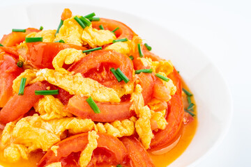 Nutritious and delicious tomato scrambled eggs