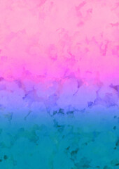 Colorful ink and watercolor texture on white paper background. Gradient paint strokes and decalcomania effect. Hand-painted gouache abstract image. Mess on the canvas.