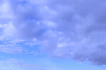 
blue sky and clouds in white and gray tones.