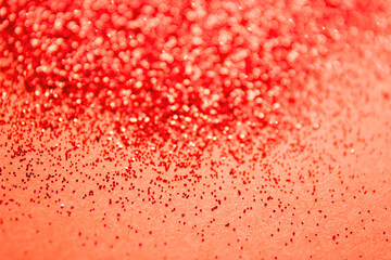Glitter bokeh shiny background red