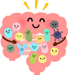 大腸と腸内細菌のキャラクター